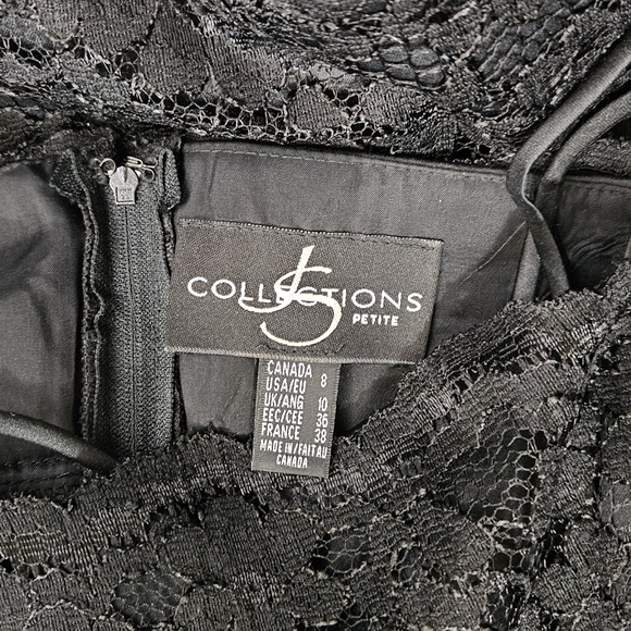 JS Collections Petite Black Lace Y2K Dress - Picture 5 of 5